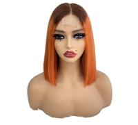 Parte centrale Bob Parrucche corte diritte 2x6 HD Lace Front Wear and Go Parrucche senza colla Capelli umani for donne nere Densità 300 Capelli Estensioni(4T350,8inch)