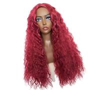 Parte centrale pre-stilata Parrucca Sintetica Fibra Resistente al Calore Ricci Accessori Per Uso Professionale Parrucche Strutturate Per Le Donne Nere