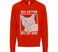 Parte Cotone Parte Gatto Capelli Divertente Bambini Felpa Maglioncino
