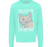 Parte Cotone Parte Gatto Capelli Divertente Bambini Felpa Maglioncino