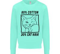 Parte Cotone Parte Gatto Capelli Divertente Bambini Felpa Maglione