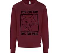 Parte Cotone Parte Gatto Capelli Divertente Bambini Felpa Maglione