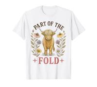 Parte del Fold Highland Cow Scottish Coo Maglietta