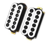 Parte della chitarra dei pickup Humbucker della chitarra elettrica in metallo con vite regolabile bianca Pickup Professionale Per Chitarra Elettrica (Color : One set)