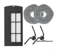 Parte di ricambio per aspirapolvere robot Eufy Clean X9 Pro, kit di panni per scopa laterale, accessori per robot aspirapolvere, 2 spazzole laterali, 1 filtro, 2 panni per mocio