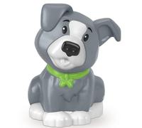 Parte di ricambio per Fisher-Price Little People Playset HBW73 - Cane di ricambio grigio e bianco con collare di vari colori