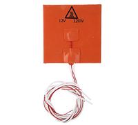 Parte di Ricambio per Piastra riscaldante per Stampante 3D, Piastra per Piastra riscaldante in Silicone 12V 120W con Supporto Adesivo (120 * 120 mm)