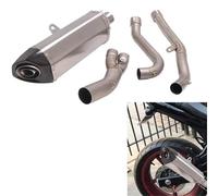 Parte di scarico 1 Set Per Suzuki V-STROM 650 DL650 XT 2017 2018 2019 2020 2021 Tubo Di Scarico Per Moto Marmitta Completa Silenziatori Rimovibili