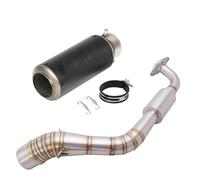 Parte di scarico 1 Set Per Yamaha, Per Aerox 155, NVX, 125, Per, E, Marmitta Per Moto, Completa, Silenziatori Rimovibili(Black Chrome)