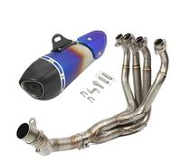 Parte di scarico Per Kawasaki Z900 2017 2018 2019 2022, Terminale Di Scarico Slip-On Per Moto, Silenziatori(Multi-colored Chrome)