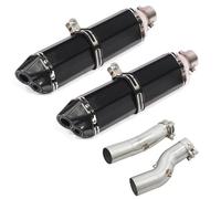 Parte di scarico Terminale Di Scarico Slip-On Per Moto, Con Raccordo Centrale, A Doppio Foro, Per Suzuki Per Hayabusa GSXR1300 GSXR 1300 2021 2022 2023(Black)