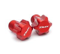 Parte per moto Accessori Per Moto 1 Paio Di Viti Per Tappi Foro Specchio In Alluminio M10X1,25 Per Yamaha TMAX530 TMAX560 TMAX 530 560 SX DX Tech Max(Red)