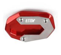 Parte per moto Cavalletto Laterale Per Ducati Per Scrambler Cafe Per Racer 2017 2018 Moto Ingrandisci Parcheggio Kick Stand Estensione Pad Piastra Pedale(Red)