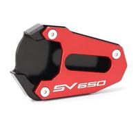 Parte per moto Piede Cavalletto Laterale Per Suzuki SV650 2016 2017 2018 2019 2020 2021 Moto Ingrandire Parcheggio Kick Stand Estensione Pad Piastra Pedale(Red)
