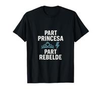 PARTE PRINCESA PARTE REBELDE TEAL LIGHTNING GRAFICA Maglietta