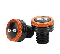 Parte retrovisore Accessori Per Moto In Alluminio Tappi Per Fori Specchietto Retrovisore Bulloni Per Viti Copertura Per SUZUKI GSR 750 600 400 GSR750 GSR400 GSR600(Orange)