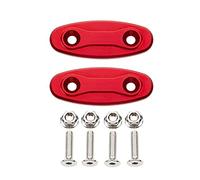 Parte retrovisore Moto CNC Specchietto Retrovisore Foro Copertura Parabrezza Specchio Telaio Cap Blocco Di Base Per Suzuki GSXR 1000 GSX-R1000 600 750 2015 2016(Red)