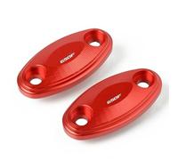 Parte retrovisore Moto CNC Specchietto Retrovisore Foro Tappo Di Copertura Specchio Eliminatori Deflettore Della Base Per HONDA CBR650F CBR 650 F 2014 2015 2016 2017 2018 2019(Red)