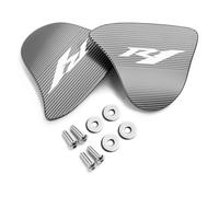 Parte retrovisore Moto CNC Specchietto Retrovisore Foro Tappo Di Copertura Specchio Eliminatori Deflettore Della Base Per YAMAHA YZF R1 YZFR1 R1M 2020-2021(Grey)