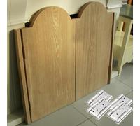 Parte superiore ad arco con doppia porta oscillante for caffè, porte a mezza vita in legno massello con stipite e cerniere, decorazioni for la casa con porte a battente(W 70cm (27 9/16") x H 90cm (35