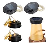 Parte superiore di ricambio per luce solare con filo di rame 4 pezzi - Parti di ricambio per luce solare per riparazione lanterna fai da te nel patio del giardino