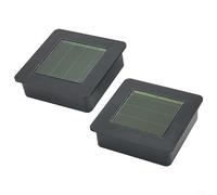 Parte superiore sostitutiva della luce solare da 2 pezzi, sostituzione superiore del pannello solare quadrato impermeabile, coperchio della lanterna del pannello solare Scatola batteria sostitutiva pe