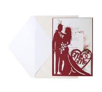Partecipazioni matrimonio 25 pezzi di moda for sposi e biglietti for inviti nozze d'invito con cuore d'amore decorazioni for feste San Valentino Partecipazioni matrimonio personalizzate(Red set)