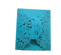 Partecipazioni Matrimonio 50 pezzi di inviti nozze carta sposa sposo fiori invito tascabile biglietto auguri matrimonio Mariage forniture for feste decorazioni per le Feste(Blue Cover,12x18cm)