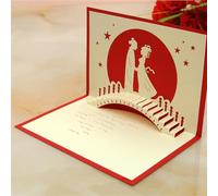 Partecipazioni Matrimonio Carte Pop UP 3D Inviti Di Nozze Regali For Feste Biglietto Auguri Matrimonio Anniversario San Valentino Cartolina per le Feste(Style10)