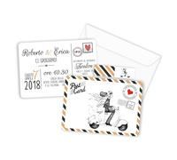 Partecipazioni Matrimonio “Wedding Vintage” - Set completi da 25-50 -100