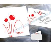 PARTECIPAZIONI NOZZE INVITI MATRIMONIO SPOSI KIT 30 50 70 100 PEZZI ART P012BIS