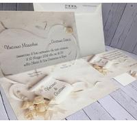 PARTECIPAZIONI NOZZE inviti sposi BUONANNO D009 NOZZE ELENGANTI