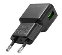 Partel, Caricatore da muro due USB-A 12W 2.4A Grab'N Go compatto e leggero, Nero