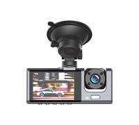 Partel, Dashcam per auto a 3 telecamere con microfono e altoparlante, Nero