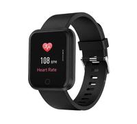 Partel, Orologio Smart Bluetooth con Frequenza Cardiaca Impermeabile IP67, Nero