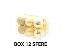 PARTENOPE L.Lucido-Mat-GLITT Oro Sfere 8cm 12pz, Come da Foto