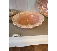 Partenope PEA5025 Vaso Centrotavola, Rosa, Ceramica, 21 cm