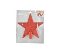 PARTENOPE Puntale Albero Stella Rosso, Come da Foto