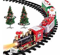 Trenino Natalizio , treno slitta e babbo natale incluso rotaie