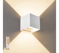 Partenopea Applique da Parete Esterno LED G9 Cubo IP65 Impermeabile Doppio Fascio di Luce Lampadina Sostituibile Design Moderno per Interno ed Esterno (1, Bianco luce bianca naturale 4000K)
