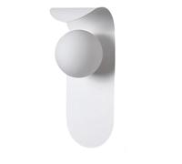 Partenopea® Applique da parete moderno lampada muro decorativa metallo bianco con sfera palla luminosa attacco per Lampade LED G9 (LAMPADINA ESCLUSA)