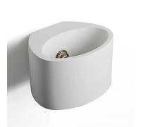 Partenopea® Applique in Gesso Bianco verniciabile Lampada da Parete per muro dal design moderno per Lampadine con Attacco G9 arredo casa locali bar ristoranti (Ellisse open up&down)