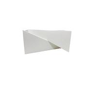 Partenopea® Applique in Gesso Bianco verniciabile Lampada da Parete per muro dal design moderno per Lampadine con Attacco G9 arredo casa locali bar ristoranti (Rettangolare distorto)