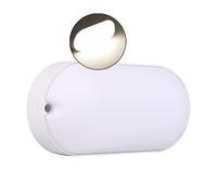 Partenopea® Applique lampada a LED Lampada da parete per mura esterno plafoniera balcone giardino androni impermeabile (Luce bianca naturale 4000K, Rettangolare curvata)