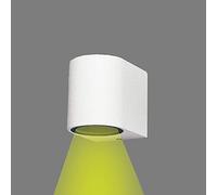 Partenopea® Applique lampada cubo da parete a muro gu10 max 10w led per interno esterno IP65 moderno faretto monoemissione (Tondo Bianco, Luce Calda 3000K)