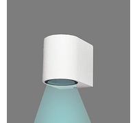 Partenopea® Applique lampada cubo da parete a muro gu10 max 10w led per interno esterno IP65 moderno faretto monoemissione (Tondo Bianco, Luce Fredda 6500K)