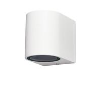 Partenopea Applique lampada cubo da parete a muro gu10 max 10w led per interno esterno moderno faretto monoemissione grado protezione IP54(Tondo curvato)