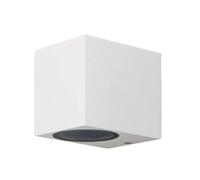 Partenopea Applique lampada cubo da parete a muro gu10 max 10w led per interno esterno moderno faretto monoemissione grado protezione IP54 (Cubo Quadrato)
