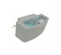 Partenopea® Applique lampada da muro parete in alluminio e vetro per esterno casa locali terrazza IP65 con attacco per lampadine E27 (Luce bianca fredda 6500K, Grigia)