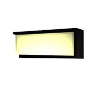 Partenopea Applique lampada da parete a LED CCT luce per muro da esterno 24W impermeabile IP65 rettangolare design moderno (Nero)